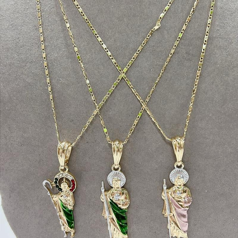 Cadena De San Juditas En Chapa De Oro De 18K RAF ROSSI GOLD PLATED