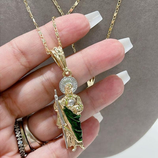 Cadena De San Juditas En Chapa De Oro De 18K RAF ROSSI GOLD PLATED